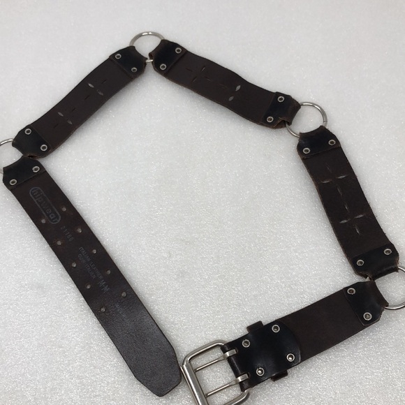 HIPWear Belt Brown Perferated Segmented Italian Leather Size Medium - Picture 6 of 17